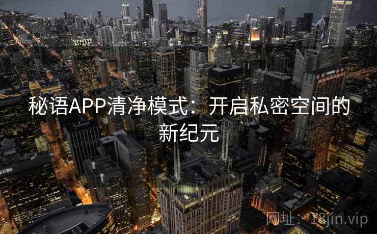 秘语APP清净模式：开启私密空间的新纪元