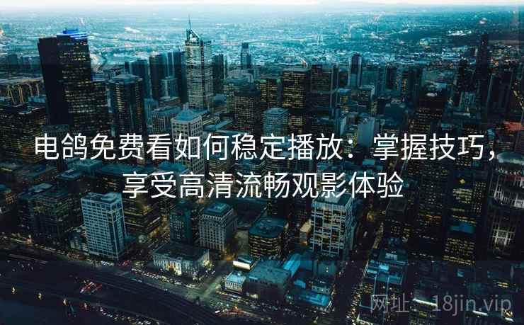 电鸽免费看如何稳定播放：掌握技巧，享受高清流畅观影体验