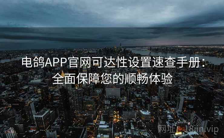 电鸽APP官网可达性设置速查手册：全面保障您的顺畅体验